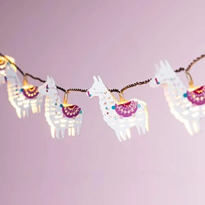 Imagen de Lights4fun Guirnalda de Luces Decorativas para Niños con Llamas y 10 LED Blanco Cálido a Pilas…
