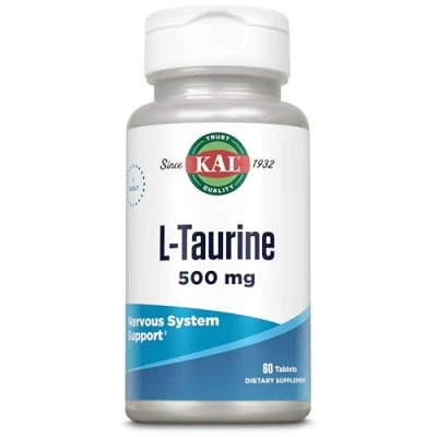 Imagen de KAL L Taurine 500mg Apto Para Veganos 60 Tabletas
