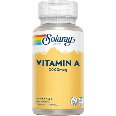 Imagen de Solaray Vitamina A 3000MCG, 60 VegCaps, Ayuda al sistema inmunitario