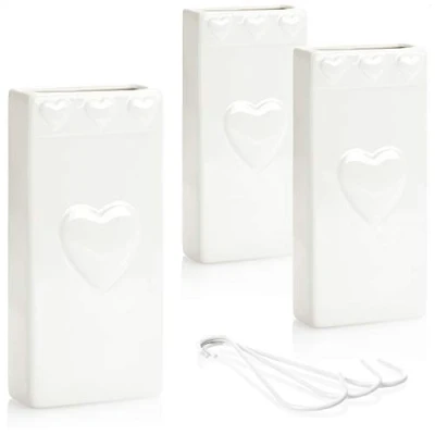Imagen de com four® 3X Humidificador de Aire calefacción radiador con patrón corazón Agua radidador cerámica 320 ml (corazón Blanco)
