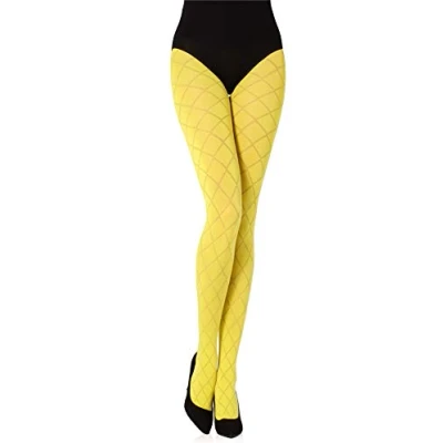 Imagen de Merry Style Medias Opacas para mujeres con Estampado Pantys dibujos Lencería liguero Sexy Mujer MS 328 60 DEN (Canarinno, L (40 44))