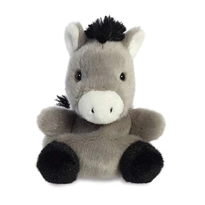 Imagen de Aurora World Oso Aurora, 33529, Palm Pals Eli The Donkey, 13 cm, Peluche, Gris, Color Grey