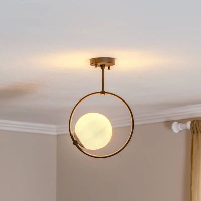 Imagen de Globo colgante Bulla Metal Glass Black Opal Menzzo