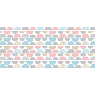 Imagen de d c fix mantel hule mesa PVC free Elegante Círculo antimanchas resinado impermeable moderno plastico para interior y exterior 110 cm x 140 rectangular