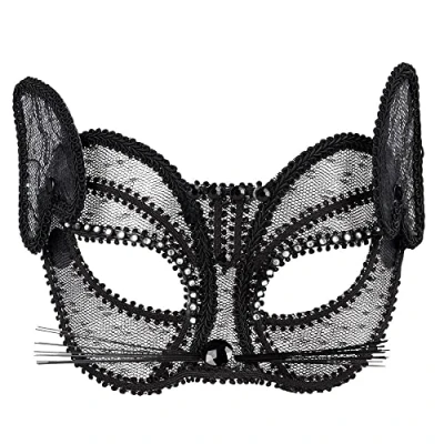 Imagen de Boland 00202 Puntas Ojo Máscara Gato de Luxe, Disfraz, One Size