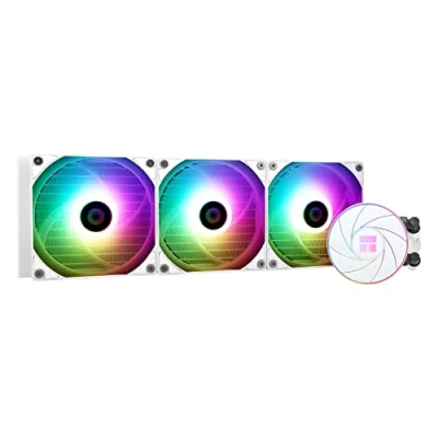 Imagen de Thermalright Aqua Elite 360 Blanco ARGB CPU enfriador de agua, con 3 ventiladores PWM 120 mm, velocidad 1550 rpm, para AMD/AM4/AM5&amp;Intel LGA1150/1151/1200/2011/1700, ordenador Aio (blanco