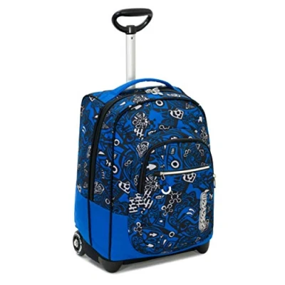 Imagen de Seven Trolley Mochila, FIT NOONGAR, Bolsa con Ruedas para Libros, 2 en 1, Mochila+Trolley, adolescentes, niñas y niños, la escuela, el deporte, tiempo libre, funda portátil, Azul