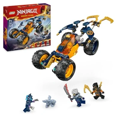 Imagen de Lego Ninjago Buggy Todoterreno Ninja de Arin Set Juego Aventura con Figura Dragón y 4 Minifiguras Personajes, Coche Construcción, Regalo para Niños Niñas 7 Años o Más 71811