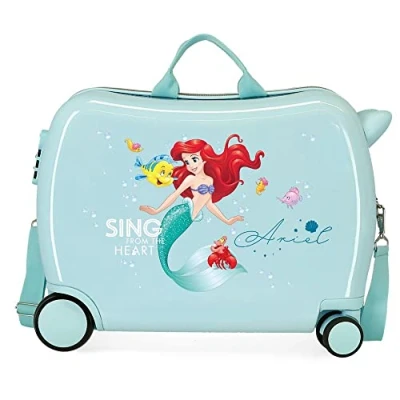 Imagen de Disney Princesas Maleta Infantil Azul 50x39x20 cms Rígida ABS Cierre de combinación lateral 34L 1,8 kgs 4 Ruedas