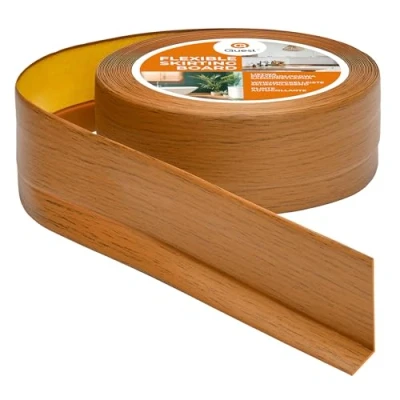 Imagen de Rodapiés Flexible Autoadhesivo 50 mm x 20 Rodapié Plegable para Cocina Baño Cinta de sellado Perfil PVC Estanco Decorativo 5 Metros Roble Rústico
