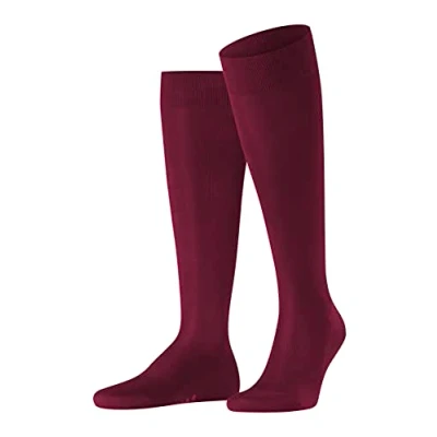 Imagen de FALKE Tiago M KH algodón fil d&#039;Écosse sostenible largo unicolor 1 par, Calcetines largos Hombre, Rojo (Barolo 8596) nuevo ecológico, 43 44