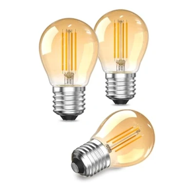 Imagen de Lamptobe Bombilla LED E27 Luz Calida 2200K, 2.5W Vintage Filamento Equivalente a 20W, G45 Decorativa Retro para Lámparas de Noche y Escritorio (No Regulable, 3 Unidades