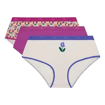 Imagen de Dim Pack 3 Bóxer Les Pockets Couleurs &amp; Motifs X3, Mujer, Lot Viva Flores, S