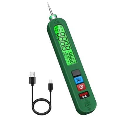 Imagen de BSIDE S4 Bolígrafo Detector de Voltaje Sin Contacto Voltímetro Lápiz Recargable AC 12V 300V con LCD Grande y Zumbador Medidor Fugas Electricas Unipolar Linterna para Casa