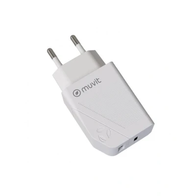 Imagen de Cargador muvit MCACC0013, USB A, C, 20W, Blanco