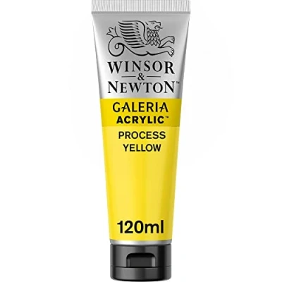 Imagen de Winsor &amp; Newton Pintura Acrílica , 120 ml, Amarillo (Process Yellow)