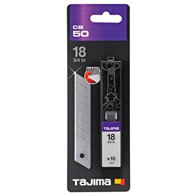Imagen de Tajima CB50 Juego de &quot;Endura&quot; cuchillas repuesto, Plata, 18 mm, set 10 piezas