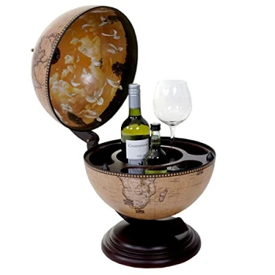 Imagen de Mendler Globo terráqueo HWC T873 minibar para 3 botellas