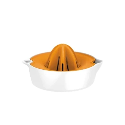 Imagen de Fiskars Exprimidor con depósito, Diámetro: 11,9 cm, Plástico, Functional Form, Blanco/Naranja, 1016125