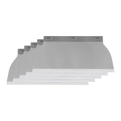 Imagen de HARDY WORKING TOOLS Hojas para masilla 25 cm de repuesto hoja intercambiable, repuesto, superficie acero inoxidable Espátula enlucir 5 piezas