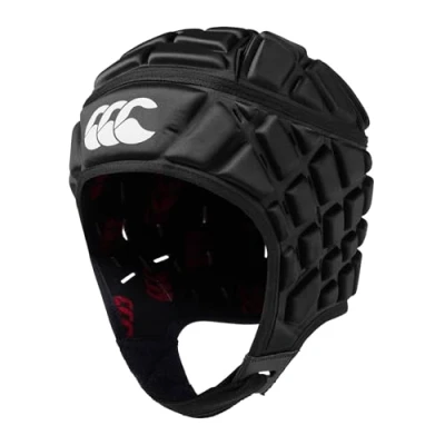 Imagen de Canterbury Raze Headguard JU, Unisex Juventud, Black/True Red, XXS
