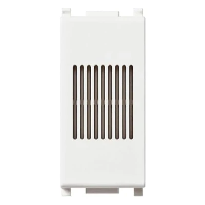 Imagen de Vimar 14373.SR Plana Timbre/zumbador, función ajustable desmontando y girando la tapa 180, alimentación 230 V 50 60 Hz, blanco