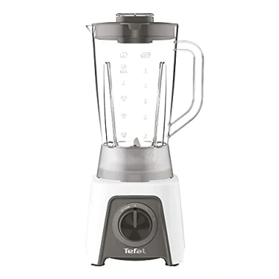 Imagen de Tefal BL2C01 Blendeo Batidora de vaso Motor 450 W Capacidad 1,5 litros 2 velocidades + función Pulse Cuchillas Duraforce Ventosas para un soporte seguro Blanco/Gris