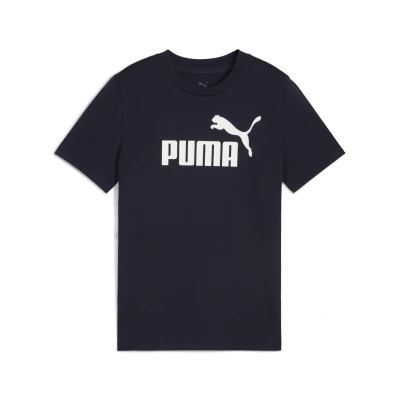 Imagen de Puma LOGO Unisex Camiseta estampada para niños, Talla: 7 8a (8), New navy