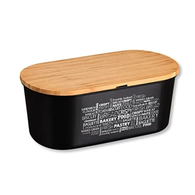 Imagen de Kesper Panera, material: melamina, bambú, tamaño: 34 x 14 18 cm, color: negro, marrón 58503