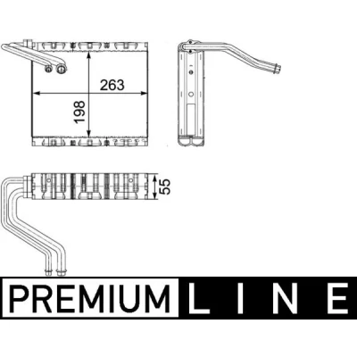 Imagen de MAHLE ORIGINAL AE 85 000P Evaporador sin válvula de expansión VOLVO: V60 I Furgón / Familiar, XC60