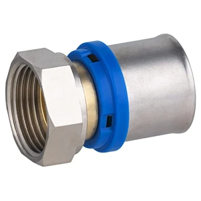 Imagen de Racor recto hembra Ø32 tuerca libre 1&#039; multicapa a prensar Conexión resistente y duradera Ideal para instalaciones de fontanería Fácil instalación ajuste seguro QUICK PLOMBERIE