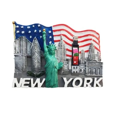 Imagen de Imán 3D para nevera de Nueva York, Estados Unidos, regalo recuerdo el hogar, cocina, colección decoración