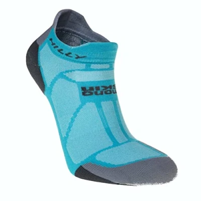 Imagen de Hilly Marathon Fresh Socklet Min Cushioning Calcetines para Correr, Negro/Naranja, M Unisex