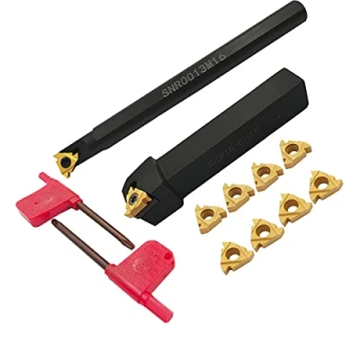 Imagen de Barra de mandrinado 1/2 &quot;5/8&quot; SNR0013M16 + SER1616H16 Soporte torneado rosca interna torno con 5 16ER AG60 16IR Insertos carburo