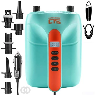 Imagen de Swonder Bomba de Sup eléctrica, 20 PSI, Aire eléctrica Alta presión con inflación Inteligente Dos etapas, soporta 3 en una Fila, Buena para Barcos y Kayaks