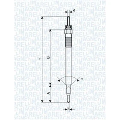 Imagen de MAGNETI MARELLI 062900086304 Bujía de precalentamiento 4,4V 8A M10X1,25 KIA: CARNIVAL / GRAND 3, Sportage III, IV