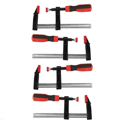 Imagen de 4 Piezas Sargentos de Barra, carpintero Abrazadera Rápido Juego Sargento Madera profesionales para carpintería Pinzas Sujeción en F Trabajos 50X150mm