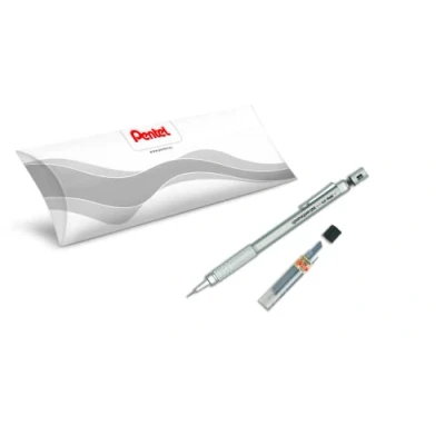 Imagen de Pentel GraphGear PG515 A Portaminas técnica (0,5 mm, 1 estuche de 12 minas Hi Polymer Super C505 HB)