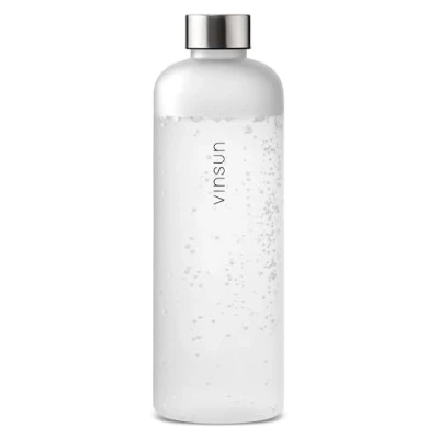 Imagen de VINSUN Botella Agua Deporte 1,5 Litro A Prueba de Fugas, Reutilizable, Sin BPA, Tritan, Apta para Bebidas Carbonatadas Cantimplora Gym, Colegio, Oficina, Escuela