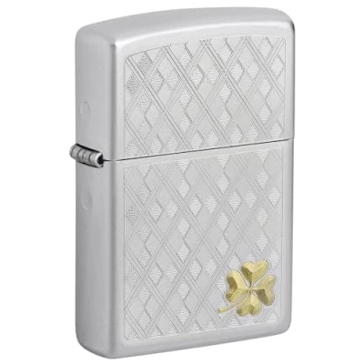 Imagen de Zippo Feuerzeug PL This Stunning Four Leaf Clover Encendedor, latón, Acero Inoxidable, 1 x 3,5 5,5 cm