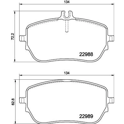 Imagen de HELLA 8DB 355 037 961 Juego de pastillas freno preparado para indicador desgaste con tornillos pinza accesorios MERCEDES BENZ: Clase A