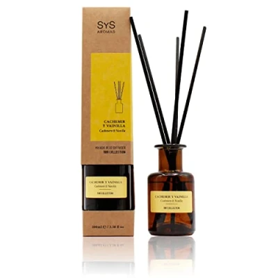 Imagen de Ambientador Mikado 100ml. Aroma Cachemir y Vainilla. Difusor de Varillas. Esencia para Hogar. Decoración. con Palitos Ratán