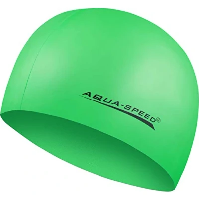 Imagen de Aqua Speed Mega Gorro de natación Super Stretch Gorra baño Nadador Deporte triatlón Silicona Mega/Verde