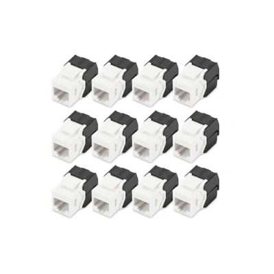 Imagen de DIGITUS DN 93603 Módulo Keystone Cat 6 12 Piezas Conector de Red RJ45 Cat6 no apantallado 250 MHz 1GBase T 1 Gbit/s AWG 26 a 22 Instalación sin Herramientas