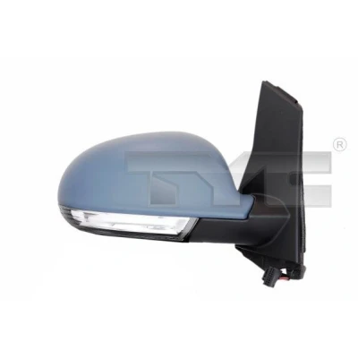 Imagen de Espejo retrovisor Tyc 337 0133 derecha imprimado para ajuste elect. espejo, convexo, calefactable VOLKSWAGEN: Golf Plus / Crossgolf