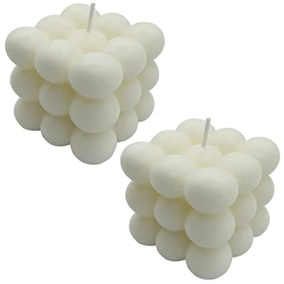 Imagen de NICAVKIT 2Pcs velas de cera abeja soja, natural y aromática Bubble Candle, hechas a mano