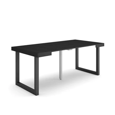 Imagen de Skraut Home Mesa Consola Extensible Comedor Plegable 180 para 8 comensales Patas Madera Maciza Estilo Moderno Negro