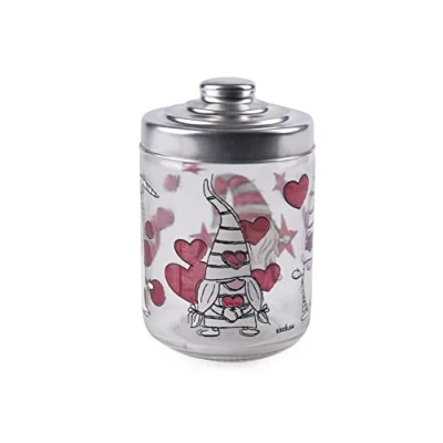 Imagen de Excelsa 65387, Gnome Sweet Home Tarro con tapa, 800 ml, cristal, 10 x 15 cm