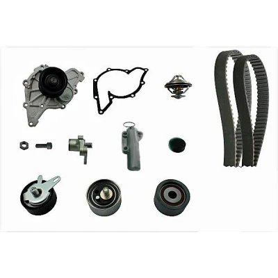 Imagen de INA 530 0539 30 bomba de Agua + Kit Distribucion con agua, brazo, rodillo tensor, material montaje añadido termostato