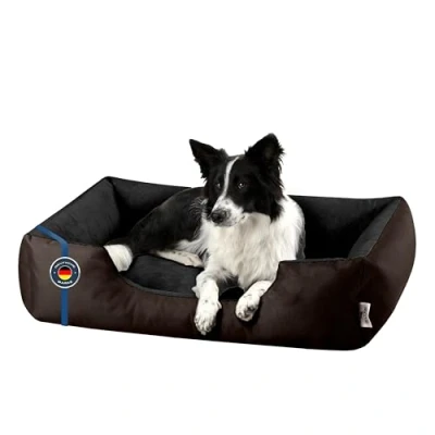 Imagen de BedDog® LUPI colchón para Perro S hasta XXXL, 24 Colores, Cama Perro, sofá Cesta L Beige/marrón